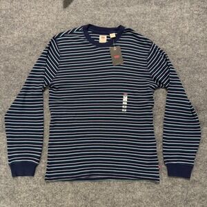 Levi's Mens Standard Long Sleeve Striped T Shirt Crew Neck Casual Top Medium M